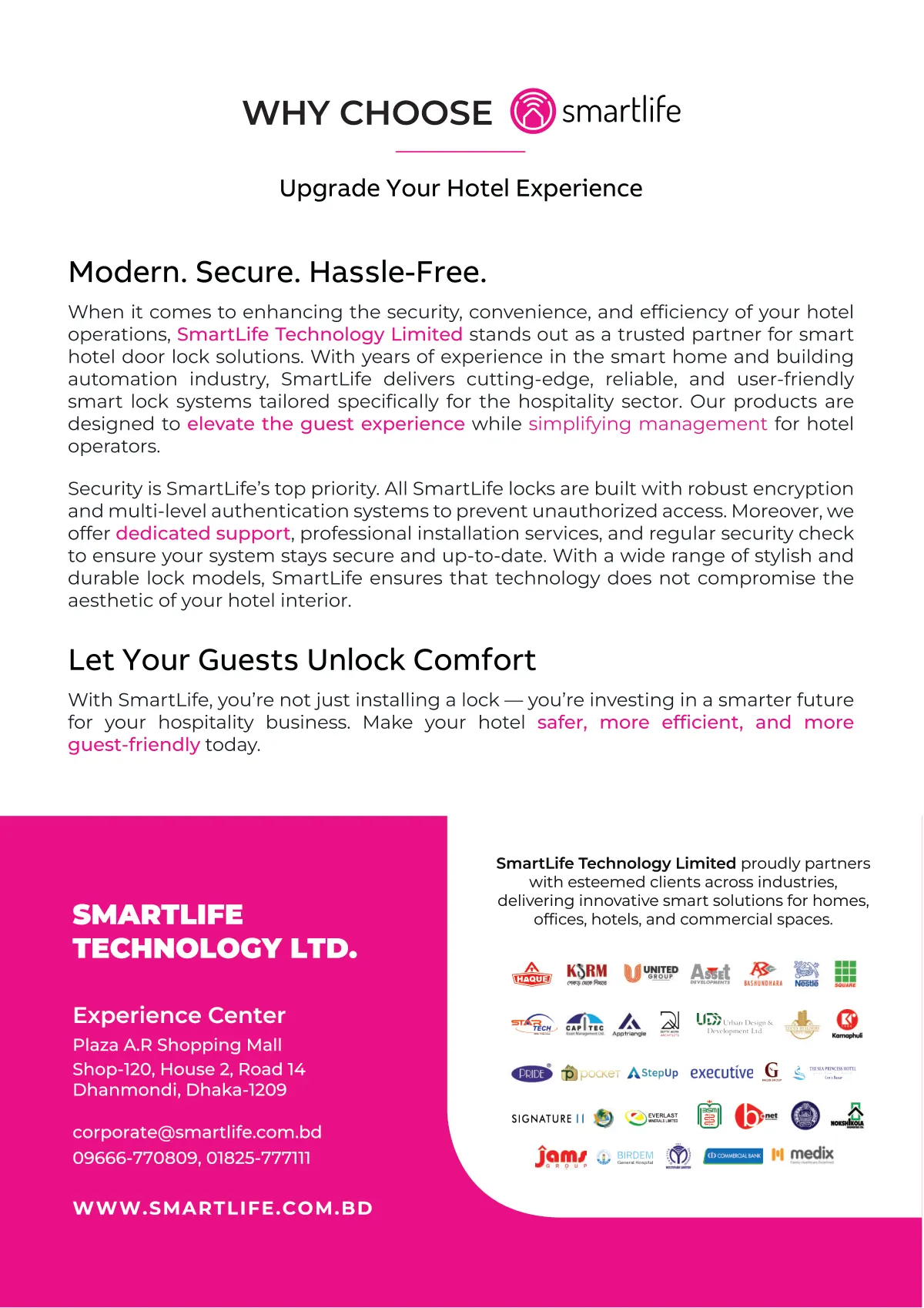 SmartLife Hotel Brochure, page 4 of 4