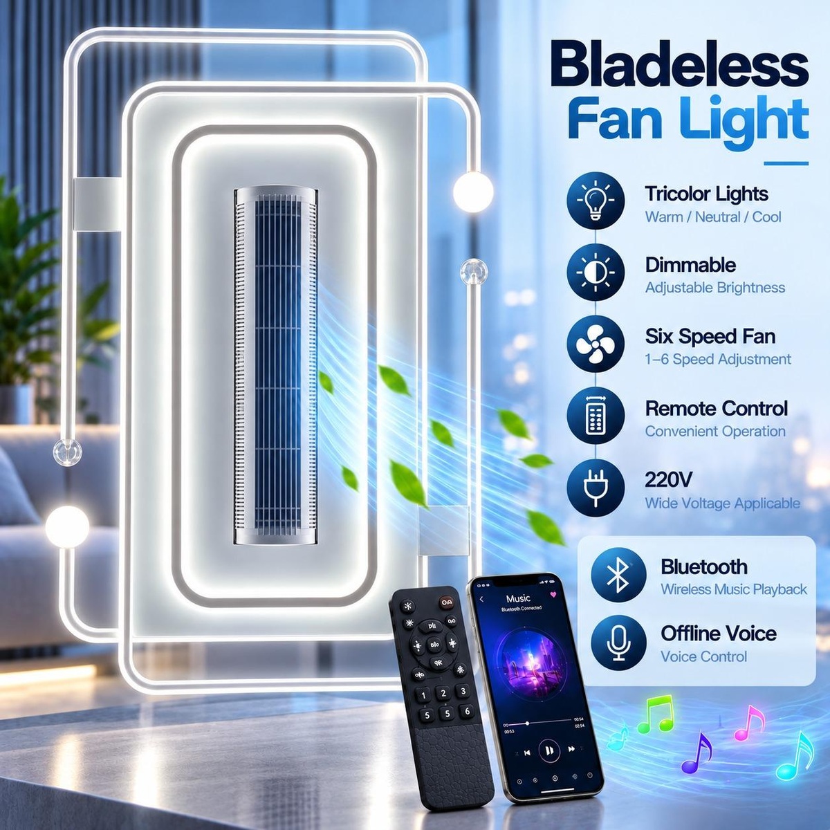 SmartLife Bladeless Fan: Solis Breeze