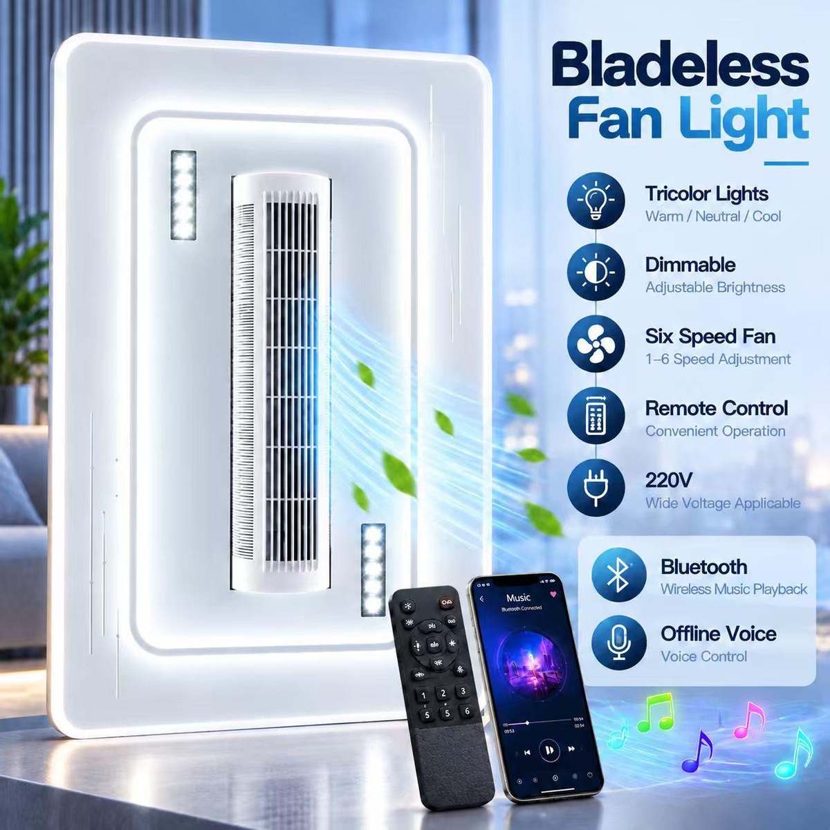 SmartLife Bladeless Fan: Zenith Breeze Cube