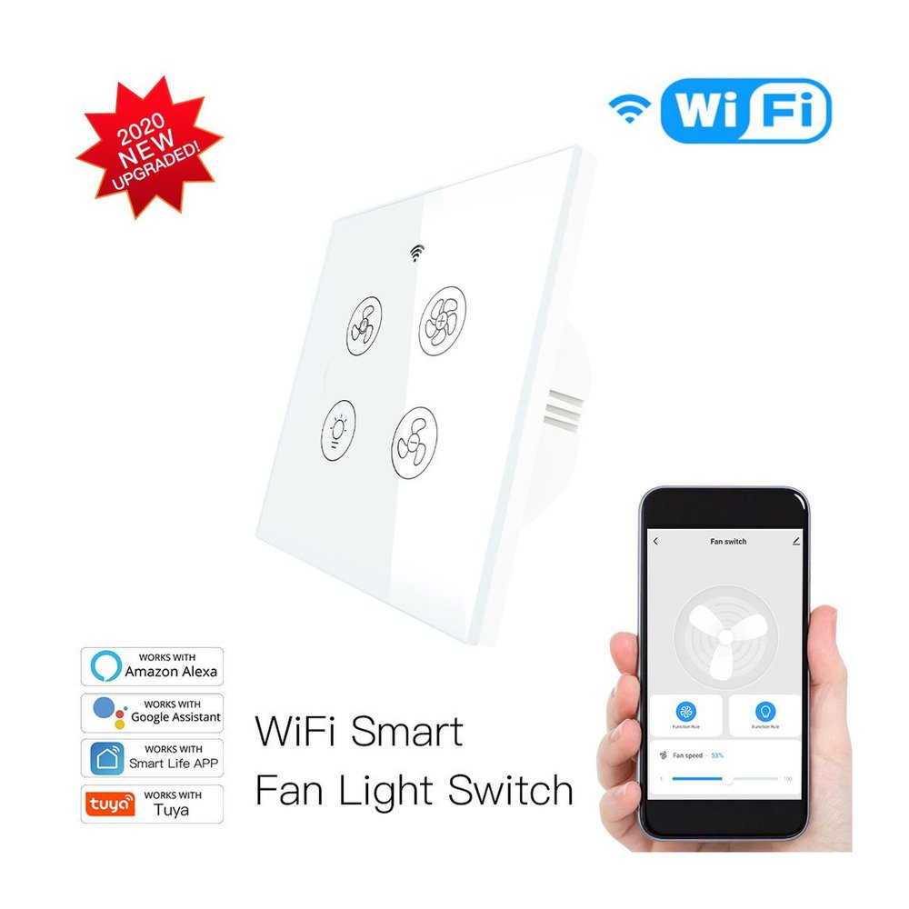 SmartLife Fan and Light Controller Smart Wall Switch -Wifi