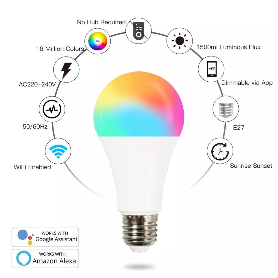 Tuya Smart RGB LED Bulb (E27) featured
